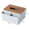 Table Wooden Cover Tissue Box Tissue Paper Remote Control Storage Box Towel Case Desktop  Organizer