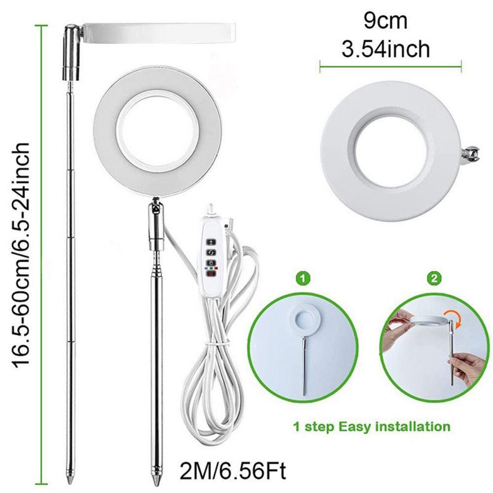 Регулируемая по высоте лампа для выращивания растений с основанием 1/2/3/4 головки потолочная кольцевая лампа для выращивания растений Главная