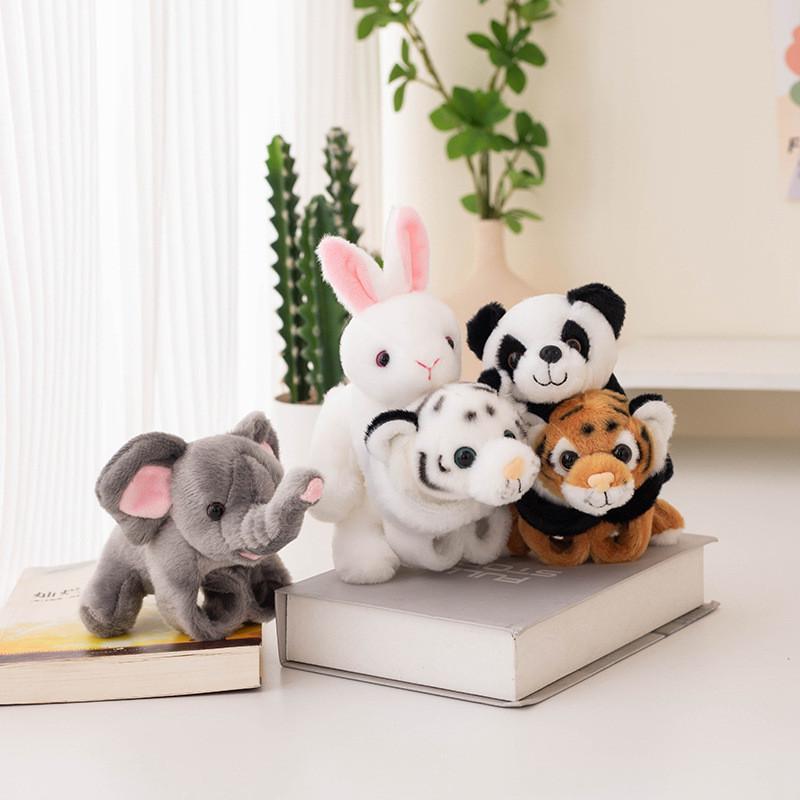 Charming Animal Plush Toy Wristband Featuring Tiger Panda Bunny And Elephant