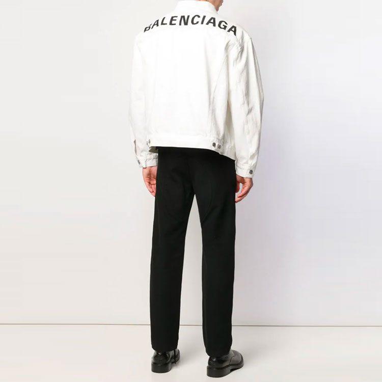 Balenciaga Мужская джинсовая куртка в японском стиле с вышитым логотипом 571322TDW049765