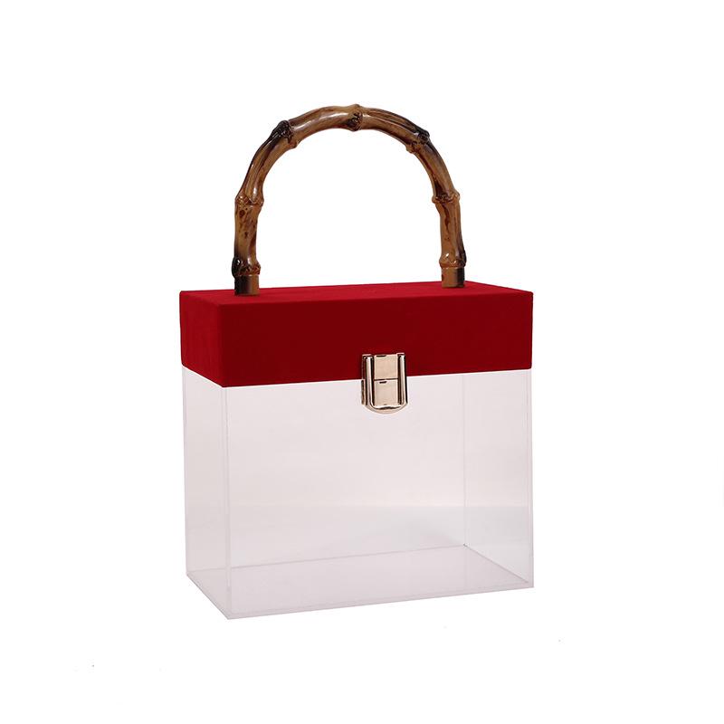 Элегантная акриловая подарочная коробка из бамбука: Креативная ручная упаковка для деловых и поздравительных подарков