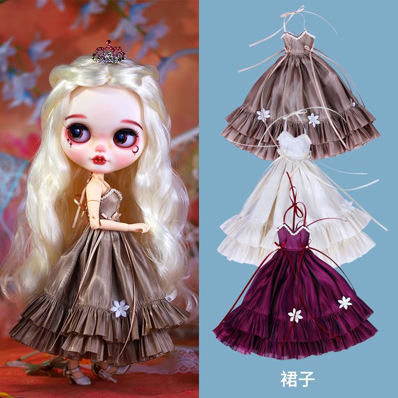 ICY Fortune Days Кукольная одежда Синяя Подходит для куклы ростом или 30 см Платье Подходит для одежды - Платье, Аксессуары 1/6, Блайз, Обитсу, Ликка-чан