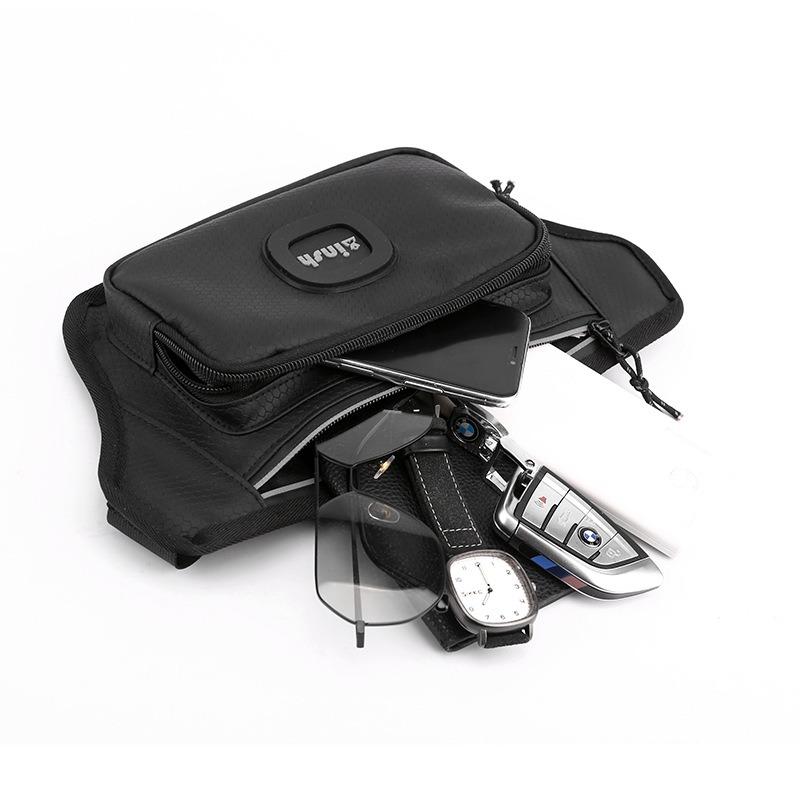 Мужская нагрудная сумка, новая кассовая сумка большой вместимости, наружное спортивное освещение, повседневная многофункциональная поясная сумка с фонариками