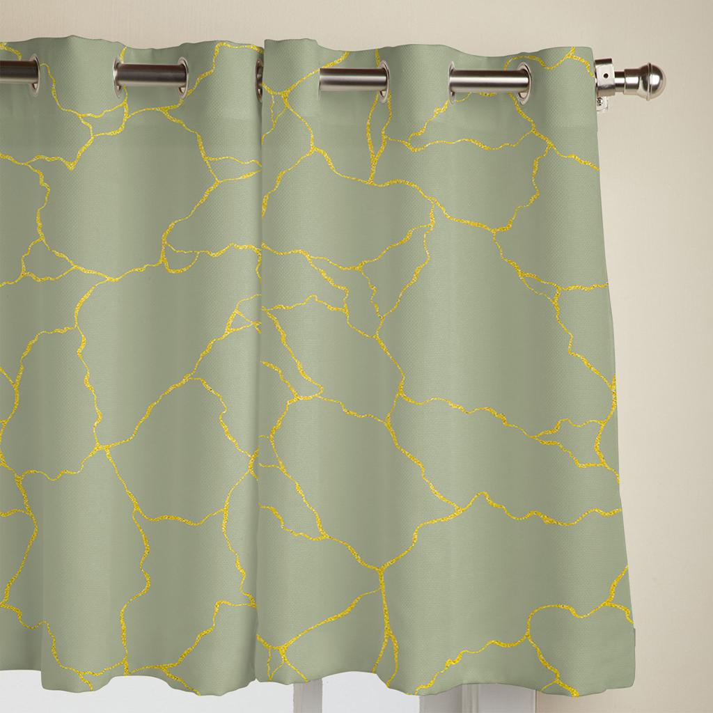 Шалфейно-зеленая текстура, геометрические линии, оконные шторы для гостиной, спальни, современные кухонные жалюзи, шторы, шторы