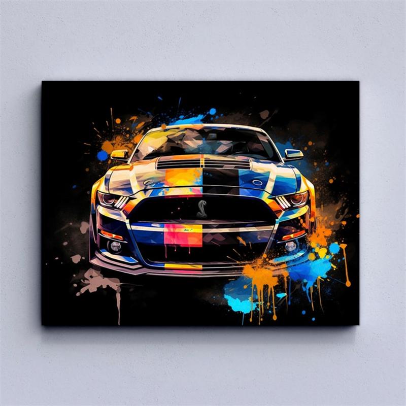 Горячий Красочный Неон C8 Роскошный Автомобиль Пресс Качественный Плакат Эстетика Искусство Домашняя Стена Холст Домашняя Комната Водителя Гараж Жилой Декор Дизайн