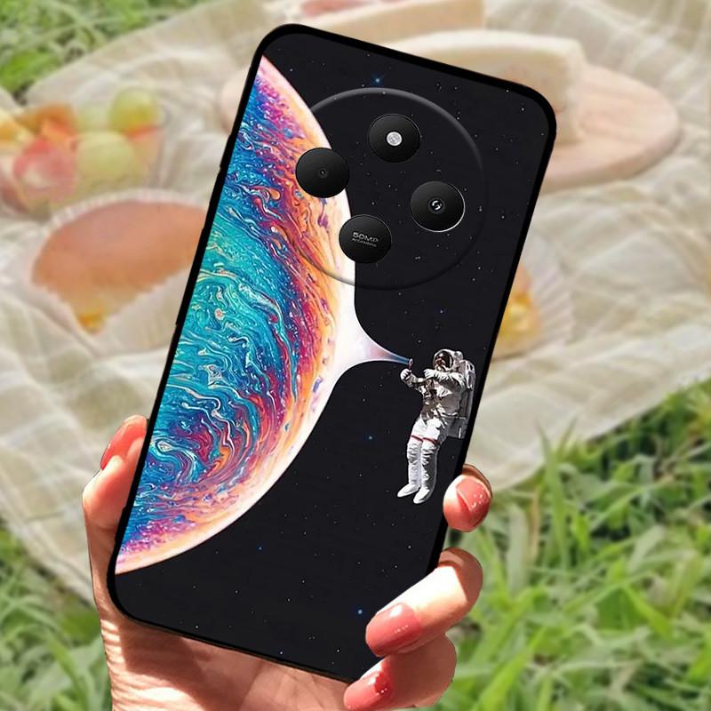 Чехол для Xiaomi POCO C75 4G Redmi 14R 5G Redmi A3 Pro 4G Redmi A4 5G Чехлы Мягкий Бампер Ударопрочный Защитный Чехол Черная Сумка для Телефона