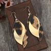 Retro S Shaped Triple Layer Dangle Earrings Leopard Pattern Women Drop Ear Rings Comfortable Female Ear Accessories