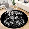 1PC Crest Office Round Rug, Non-slip, Soft and Durable Office Rug for Interior Decoration, Perfect for Office, Beautiful Decoration