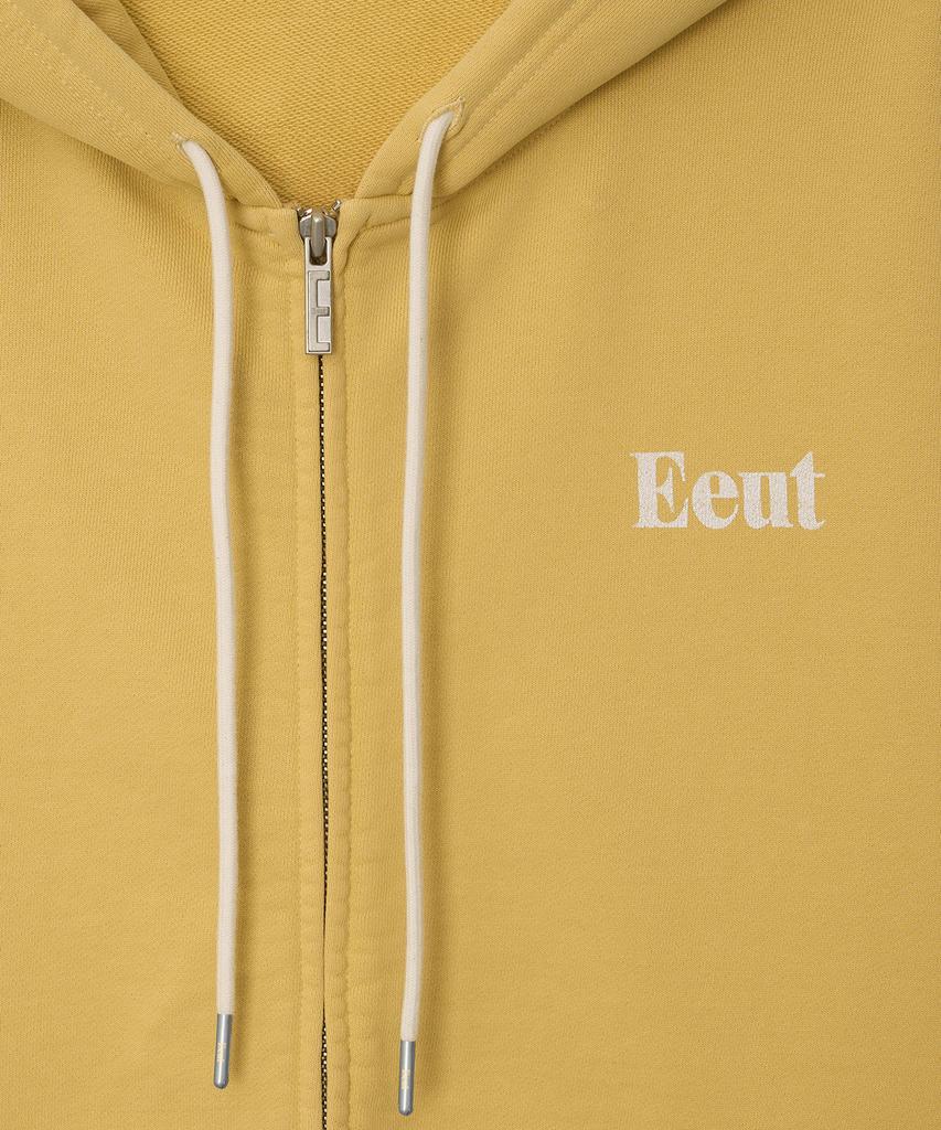 Eeut Eeut Basic Washed Sweat Zip-Up / Yellow