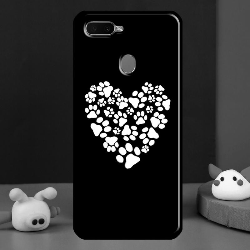 Чехол с лапкой собаки для Oppo A96 A76 A16 A74 A94 A54 S A57 A77 A58 A78 A98 A5 A9 A91 A15 A17 A52 A72
