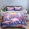 Glowing jellyfish and seashells. Bedding sets Duvet cover sets Duvet covers Pillowcases(1 * Duvet Cover 2 * Pillowcases without duvet insert)