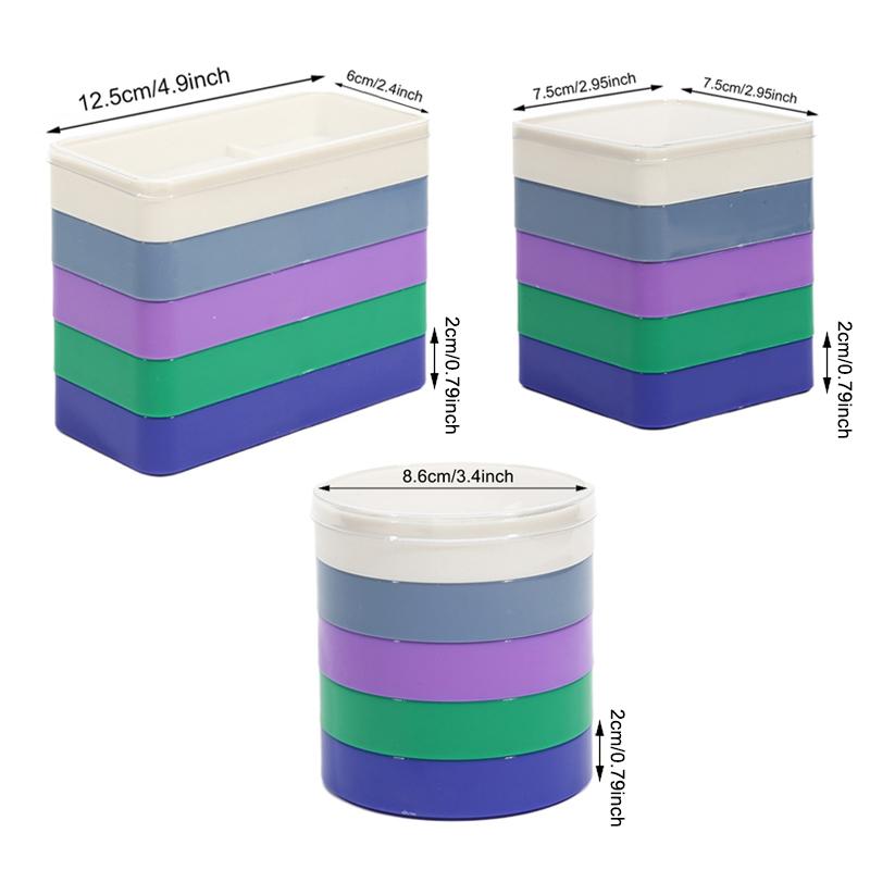 5-слойный пластиковый круглый ящик для хранения винтов для часовых деталей, контейнер-держатель для часового инструмента, ящик для хранения часовых аксессуаров