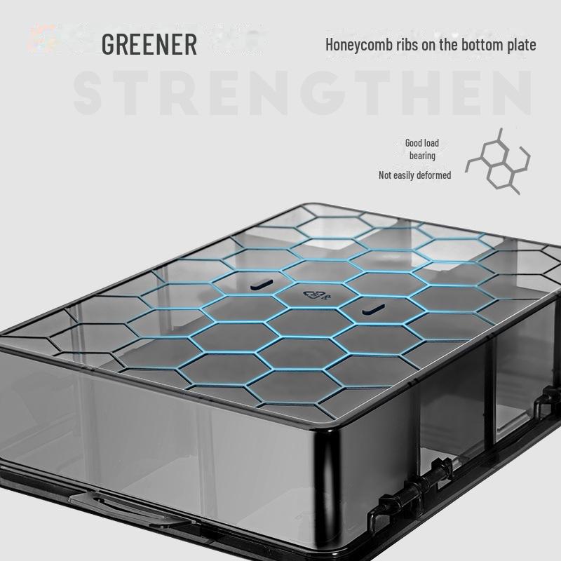 Прозрачный пластиковый многосеточный ящик Green Forest для хранения электронных компонентов и мелких винтов