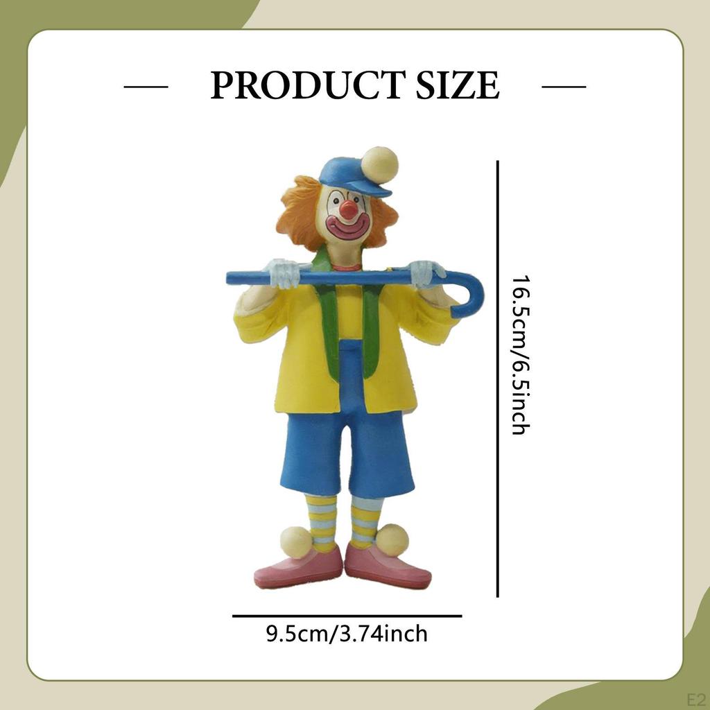 Статуя клоуна Настольное украшение Смола Художественные ремесла Декоративная фигурка Фигурка Скульптура для камина