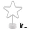 Светодиодная настольная лампа USB пятиконечная звезда теплый свет неоновая вывеска спальня бар праздничное украшение свет