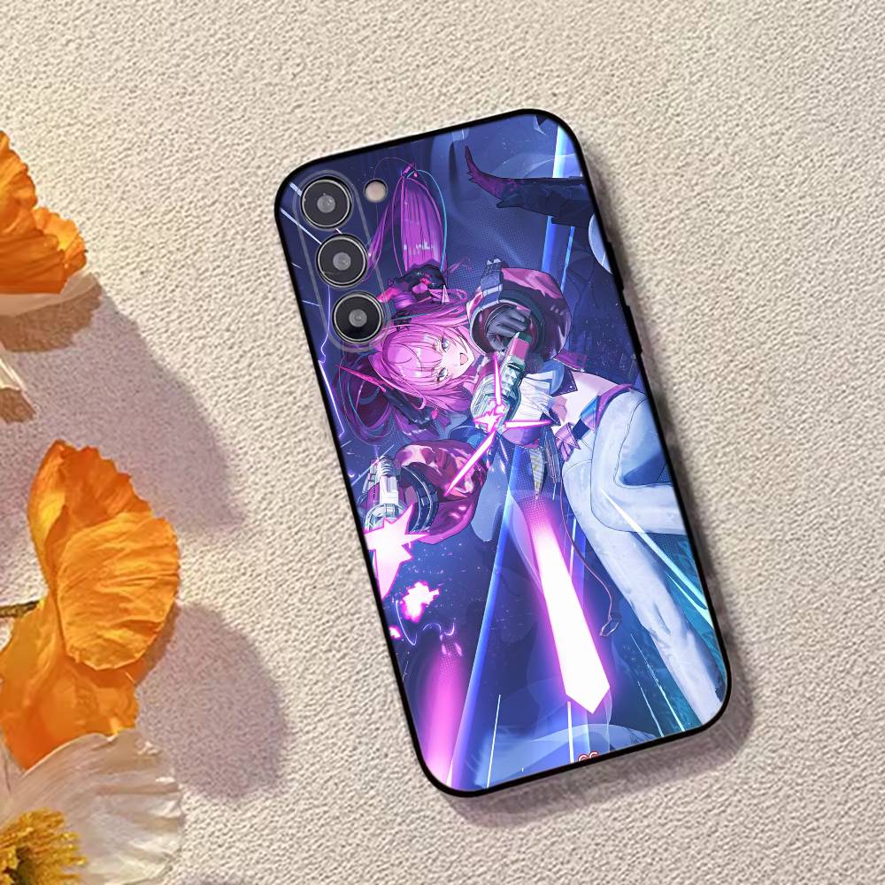 Чехол для телефона A-Arknights Endfield для Samsung Galaxy A73, A72, A71, A70, A53, A52, A51, Других Мягкий Черный Чехол