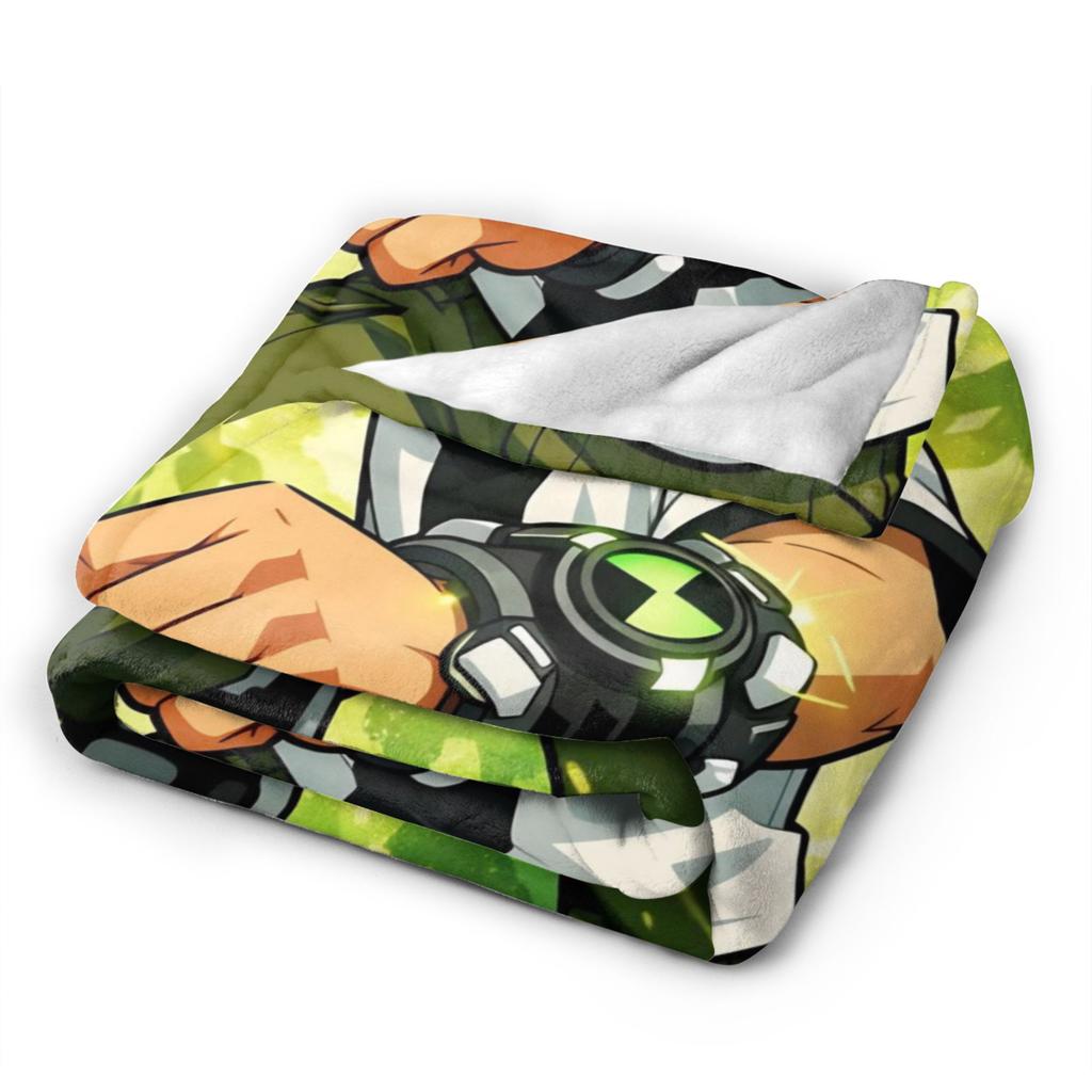 Плед Ben 10 Аниме Разные Размеры Мягкий Пушистый Плюшевый Плед для Дивана Кушетки и Кровати