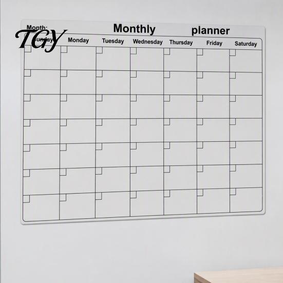 Dry Erase Wall Planner with Pen Magnetic Calendar for Refrigerator, Reusable Monthly Whiteboard Fridge Flexible Reminders Door, Schedule Planning