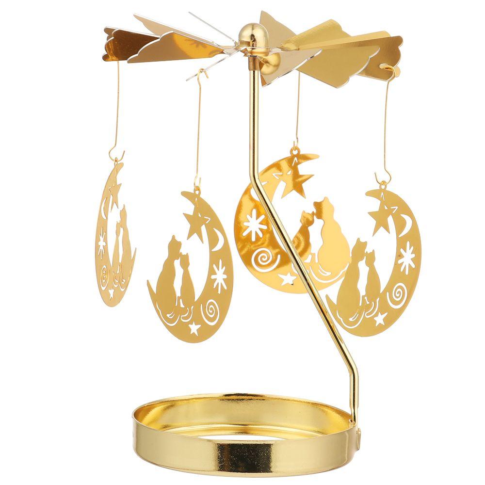 Украшение Рождественские принадлежности Свадьба Романтический вращающийся подсвечник Подсвечники Держатель для свечей