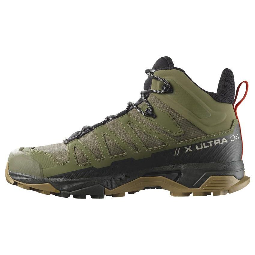 SALOMON X Ultra 4 Mid Gtx Durable Breathable Outdoor Functional Shoes Men Shoes Moss-Green 417399