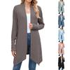 Women's Ladies' Casual Fashion Long-sleeved Knitted Cardigan Long Coat