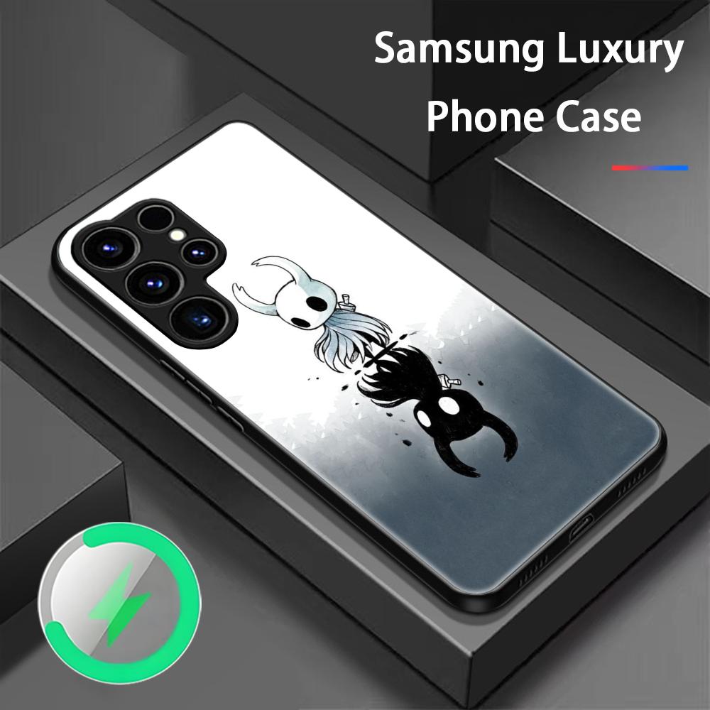 ГОРЯЧАЯ ИГРА Hollow Knight Silksong Чехол для телефона для Samsung S25 S24 S23 S22 S21 S20 Plus Ultra Note20 Стеклянный Магнитный Чехол