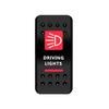 12V 24V Car Boat LED Button Switches Dual RED Lights 5P SPST Waterproof Rocker Switches for ARB Marine RV 4×4 Caravan