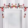 Christmas Door Frame Pendant Decoration Wooden Santa Claus Elk Xmas Gnome Door Corner Ornament Navidad New Year Decorative Props