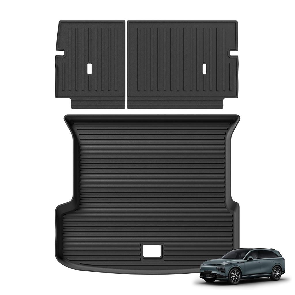 Smabee Left Drive for Xpeng G9 2022‑2026 TPE 3D Car Floor Mats Trunk Pad Backrest Liner All Weather Accessories Black