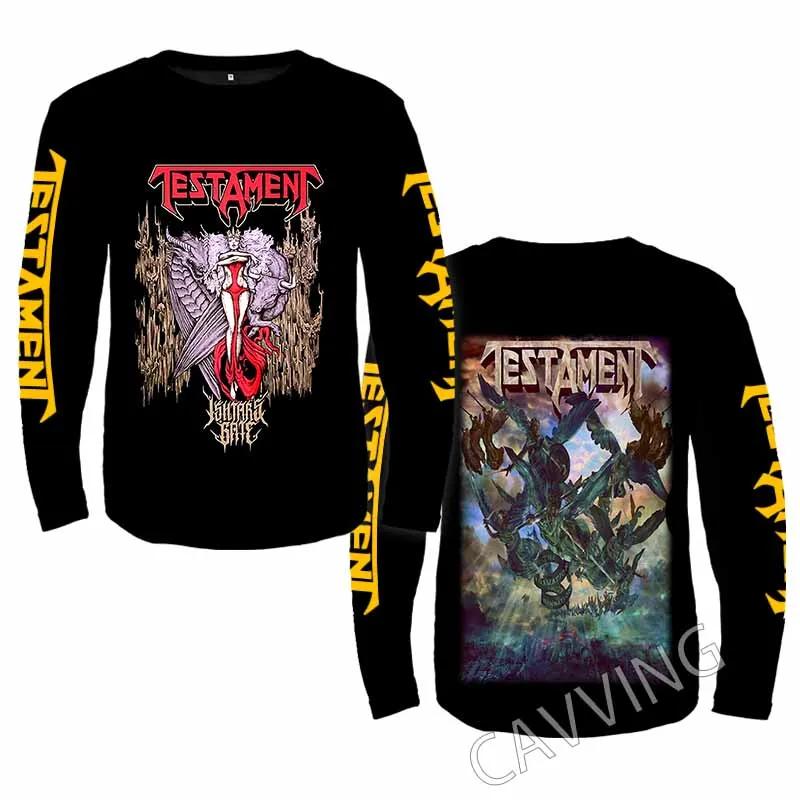 Новая модная толстовка с принтом Testament Band Rock, с круглым вырезом, готический топ, одежда Harajuku из хлопка, унисекс, мужская одежда J2