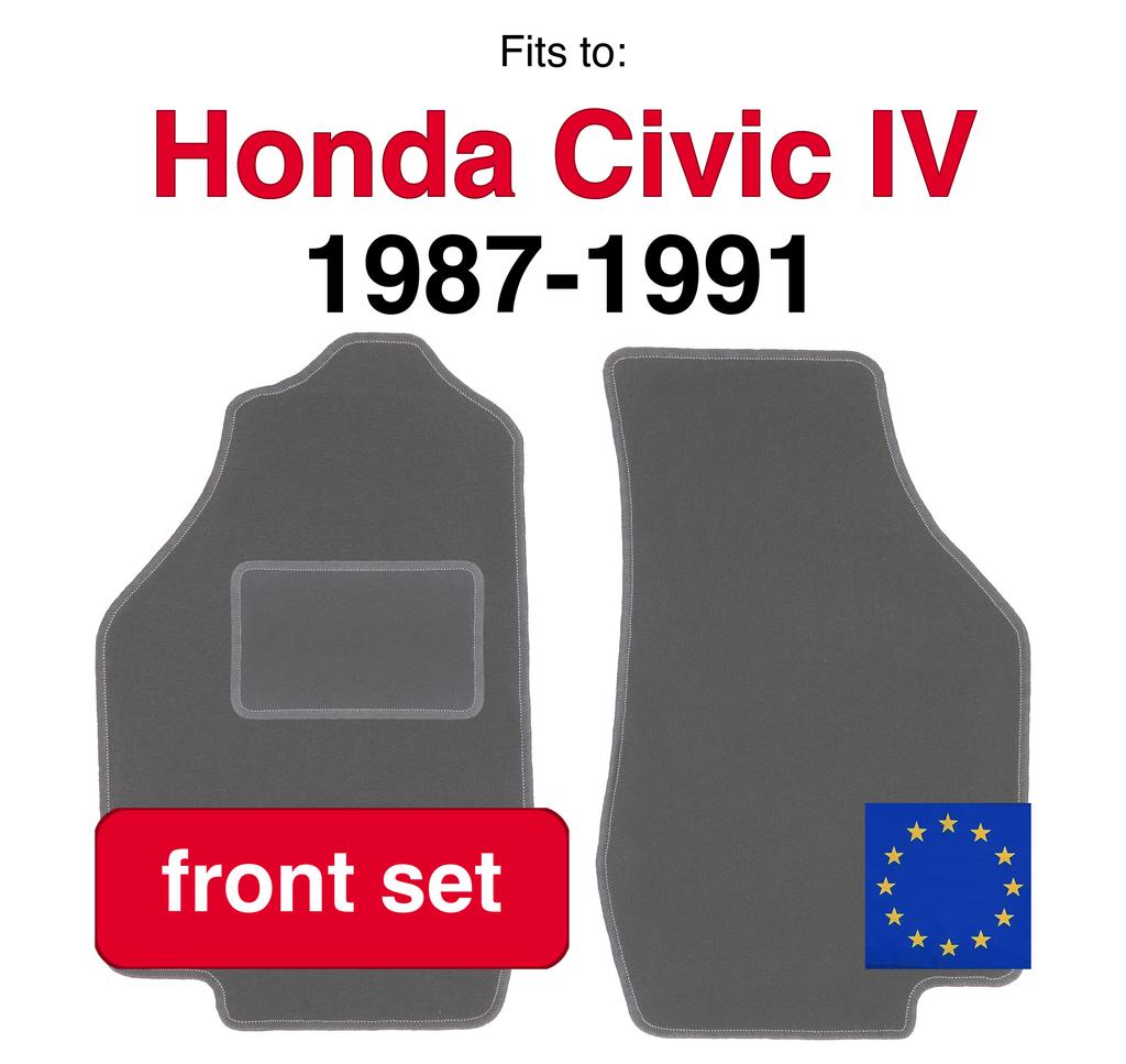 Car Floor Mats Front For Honda Civic Iii Hatchback (1983-1987)