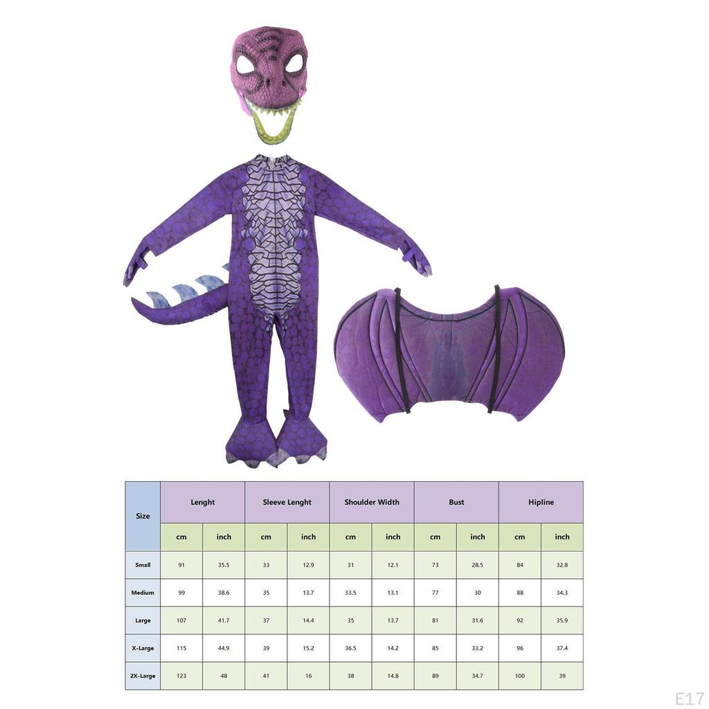 Детский костюм динозавра с хвостом, крыльями и маской, костюм дракона, подарок для детей для сцены