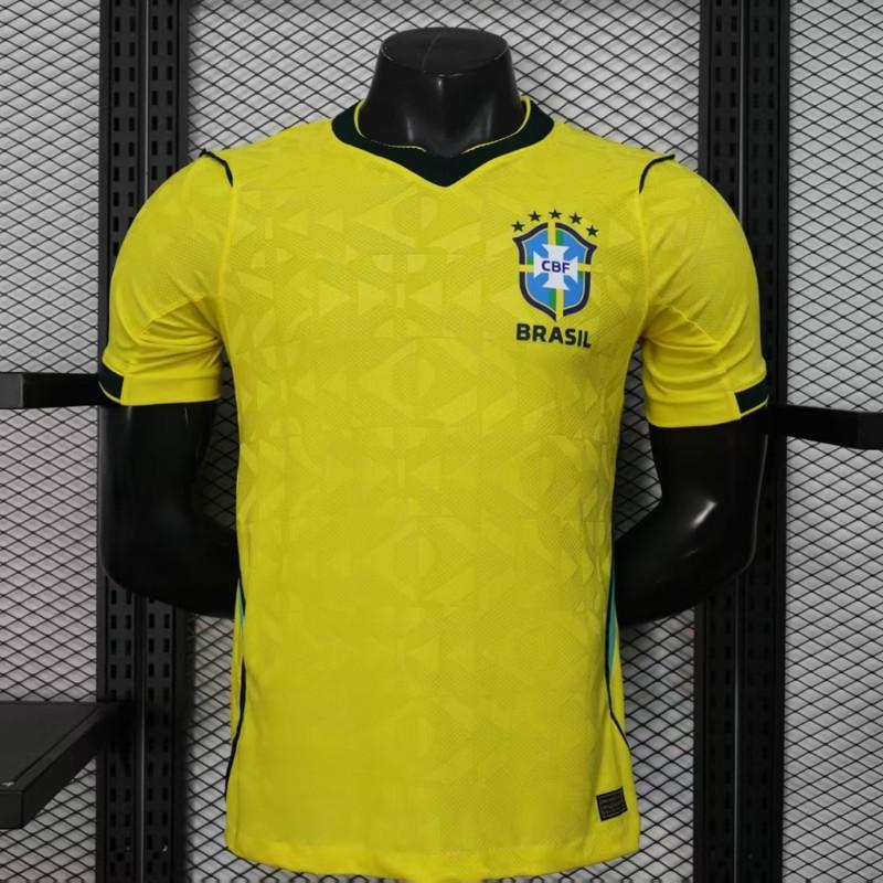 2026 World Cup Brazil National Team Soccer Jersey Mens Short Sleeve Breathable Football Shirt Training Match