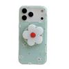Mint Green & White Floral Magnetic Case for iPhone 17/16 Pro Max/15 Pro