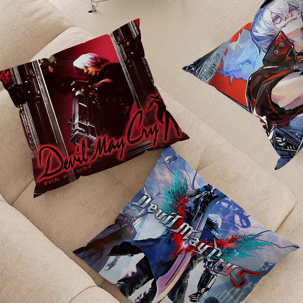 Классические D-Devil M-May C-Cry Игровые Подушки Мультяшные Декоративные Для Дивана Дома Двусторонние Короткий Плюш Милые