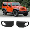 Pair Front Bumper Fog Light Lamp Cover For Jeep Wrangler 13-17 LH+RH