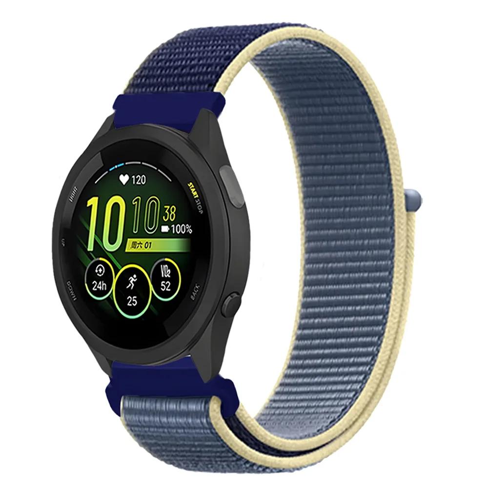 Плетеный нейлоновый ремешок-петля 20 мм 22 мм для Garmin Forerunner 165 55 965 265 255 955 Venu 3 Браслет Garmin Active/Vivoactive 5