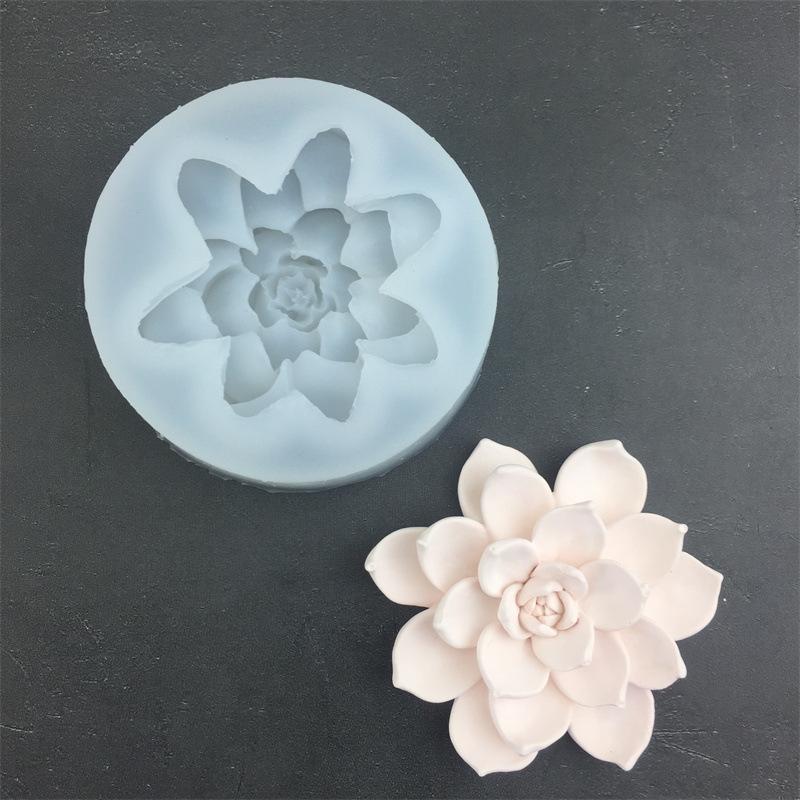 Succulent Flower Silicone Mold, Gypsum Drip Glue, Car Mounted Aromatherapy Decoration Mold