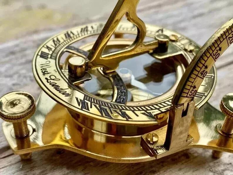 Nautical Compass | Vintage Compass | Steampunk | Brass Compass | Engraved Compass