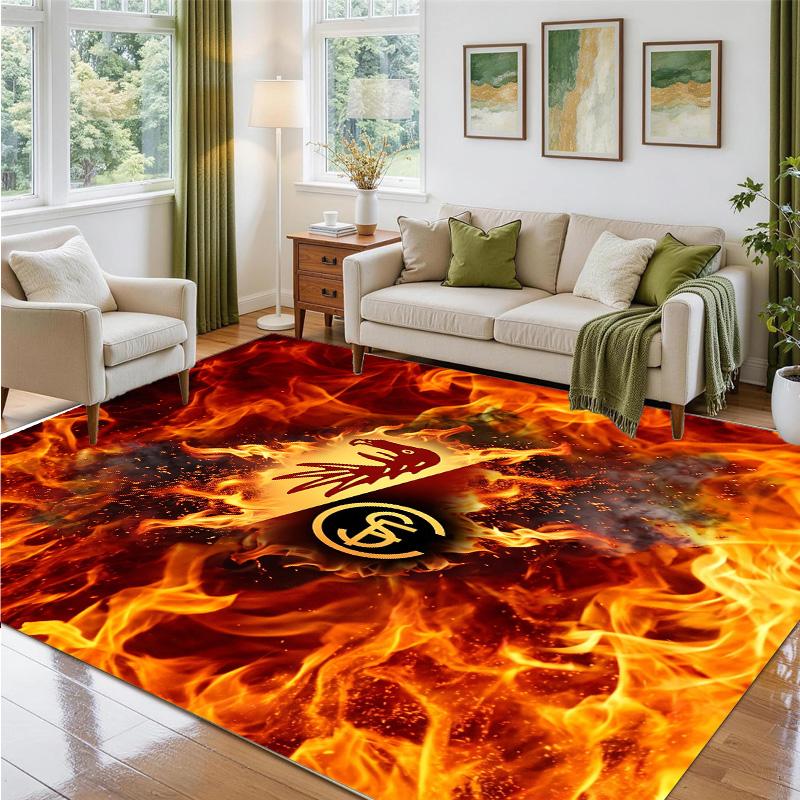 SC Freiburg FC Design Crystal Velvet Rug Soft Decorative Mat for Bedroom Entrance