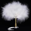 with Tassels Fluffy Colorful Craft Handheld Fan Portable Dance Hand Fan Ancient Style Group Fan