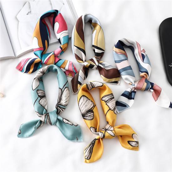 50 * 50 см шелковые шарфы весна и осень универсальное украшение профессиональные маленькие квадратные шарфы защита шеи связывающая сумка