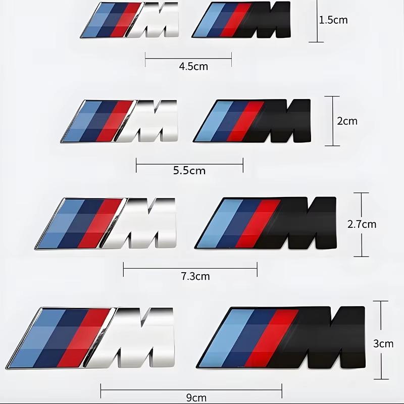1Pcs M Logo ABS Sticker Car Fender Side Emblem For BMW M1 M5 M4 M6 M2 M3 M7 G01 F30 F48 E83 F39 F10 Rear Trunk Badge Accessories AG9