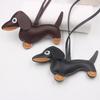 In-Stock Dachshund Cartoon Leather Charm, Dog Keychain & Phone Case Accessory