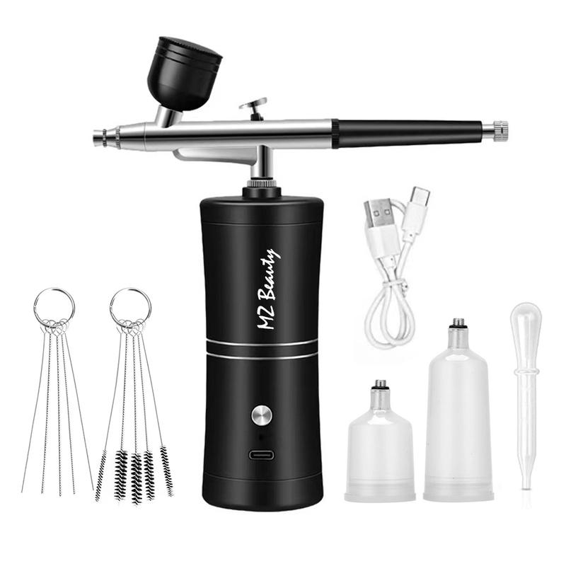 Набор пигментов для бровей Airbrush Hybrid с вспомогательными наклейками и кистью для окрашивания и нанесения разметки. Supply для татуажа. Микроблейдинг.