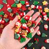 20 шт. Мини-рождественские фигурки из смолы, милые олень, рождественская елка, Санта-Клаус, кабошон с плоской задней частью, украшения своими руками, новогодние подарки