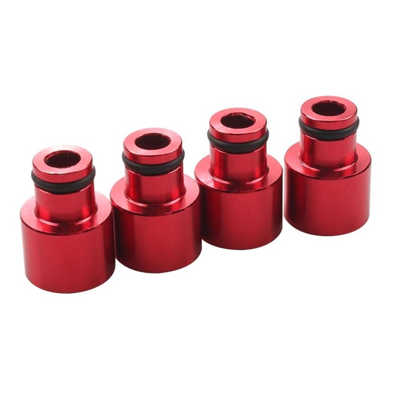 AA92-4PCS Fuel Injector Adapters Hat Fuel Nozzle Spacers Extenders Car Top Cap Accessories For B16 B18 D16Z D16Y