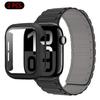 Силиконовый ремешок+Чехол для Apple Watch Ultra 3/2/1 49 мм 11 10 46 мм 42 мм Магнитный ремешок iWatch 9 8 7 45 мм 41 мм 6 5 SE 44 мм/40 мм Защитный чехол