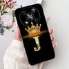 Для ITEL RS4 2025 Модный Чехол для Телефона с Буквой и Короной Для Itel RS4 S666LN Черный Силиконовый Мягкий TPU Чехлы Бамперы