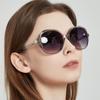 Large Frame Retro Diamond Female Sunglasses UV Beach Sunglasses